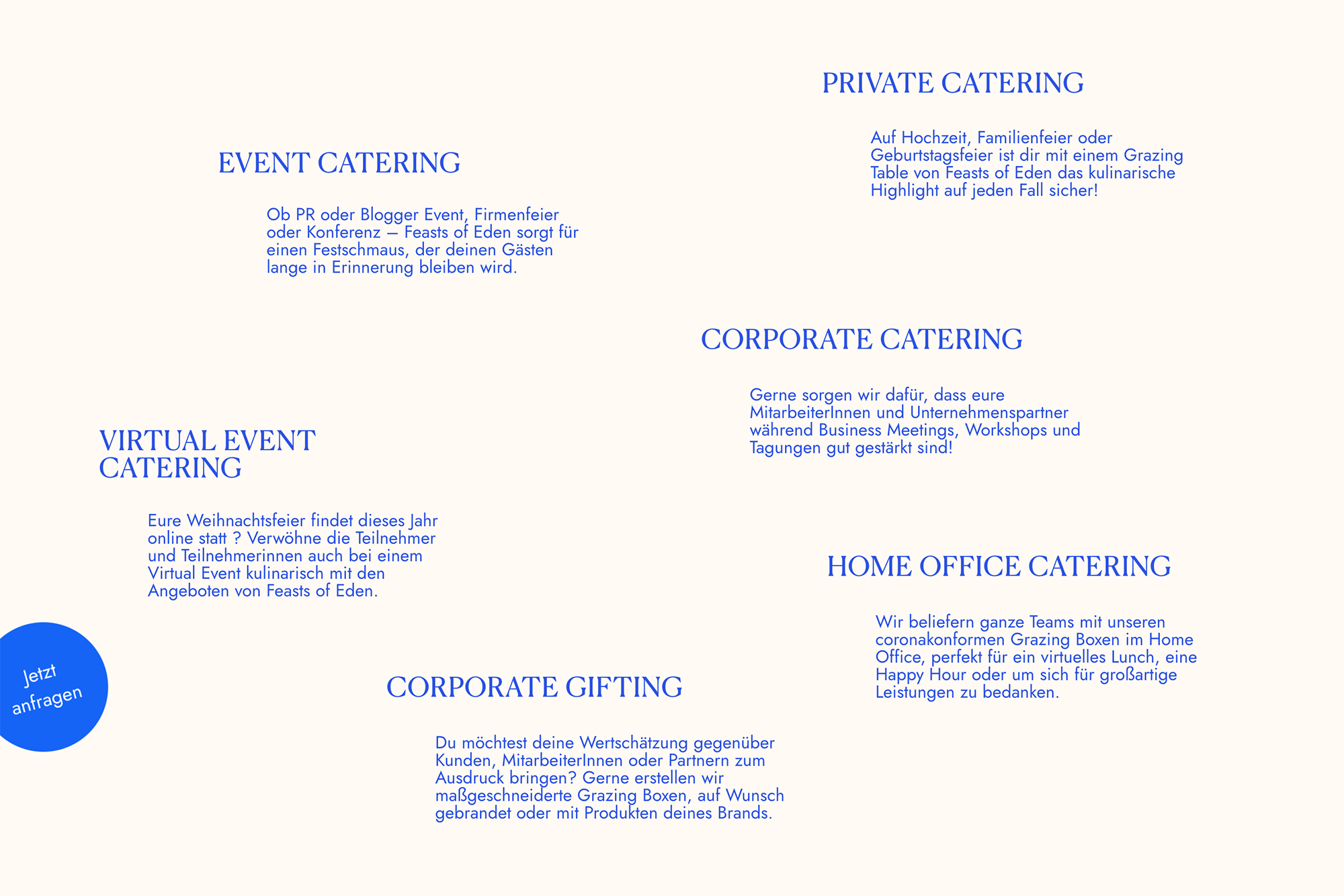 Feasts of Eden catering and food delivery website design and development by NO BORDERS studio